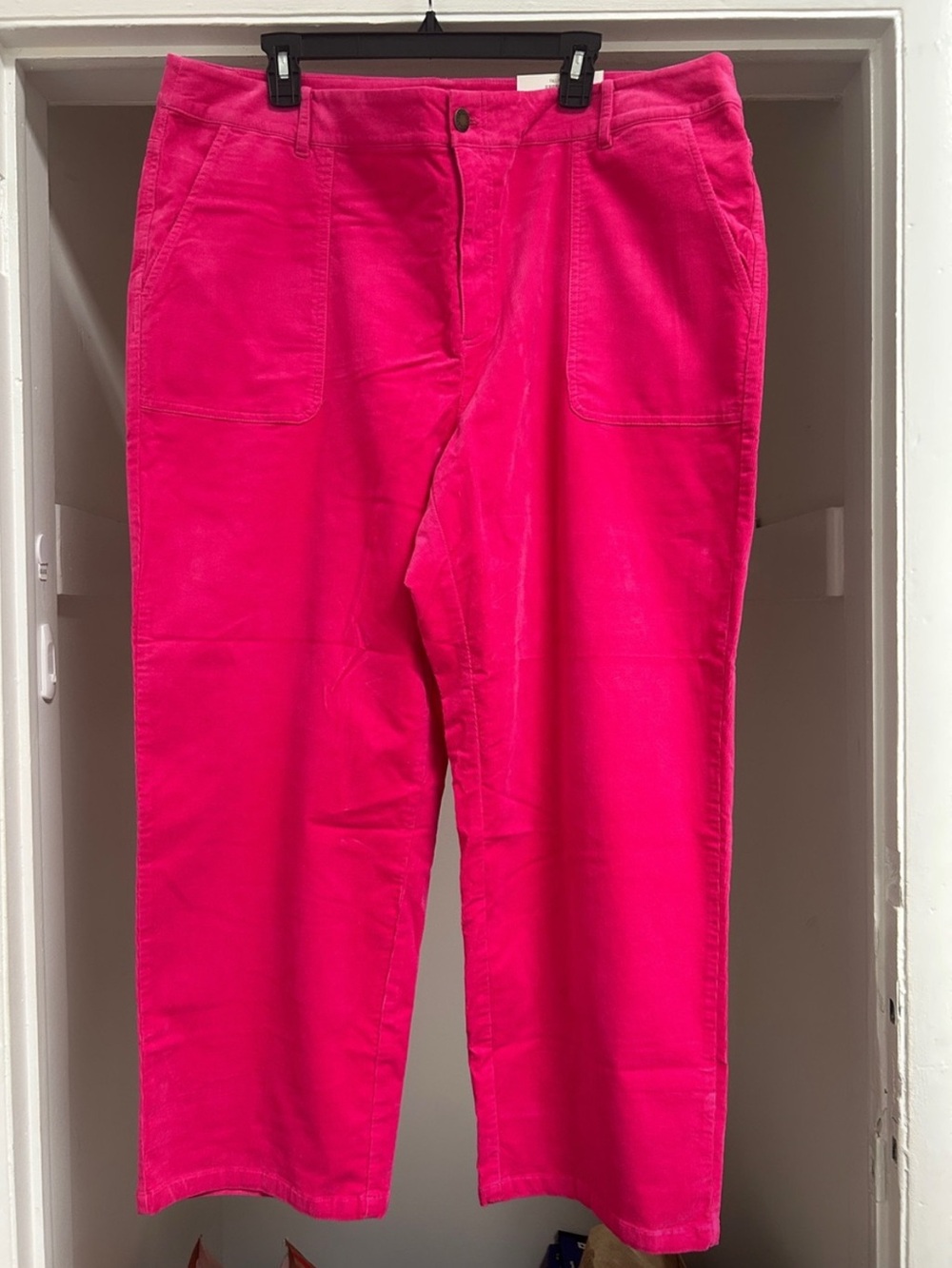 ON 34TH STRAIGHT LEG MID RISE CORDUROYS PANTS WOMEN'S PLUS SIZE 18W